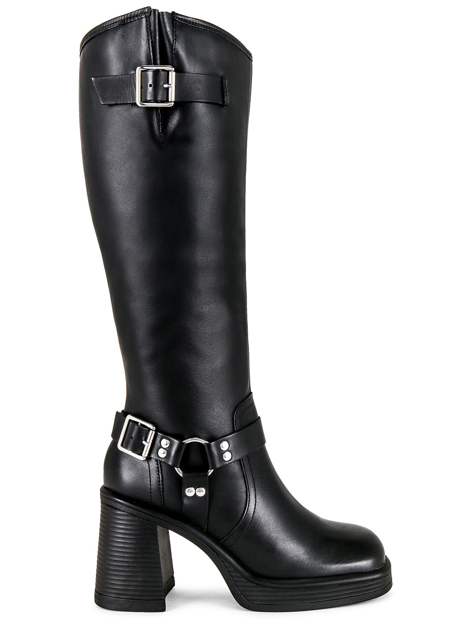 Steve Madden Sleek Black Francine Knee High Boots Size 9